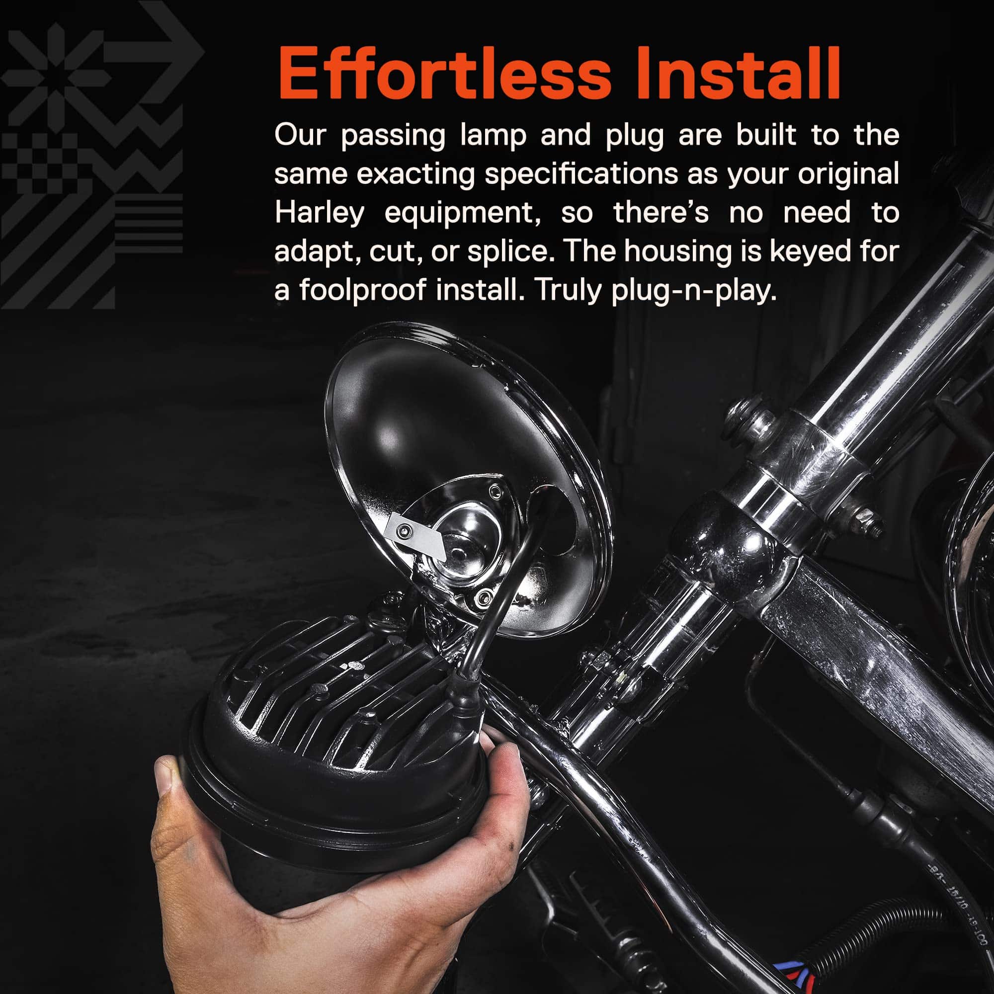 TRUE MODS 2pc 4.5" Osram LED Harley Fog -tra Glide - Imagen 7