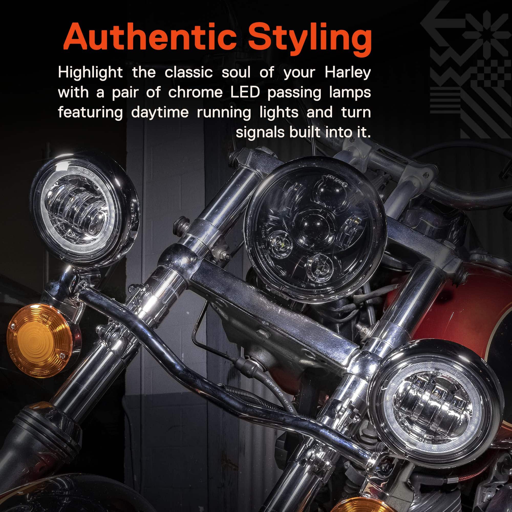 TRUE MODS 2pc 4.5" Osram LED Harley Fog -tra Glide - Imagen 8