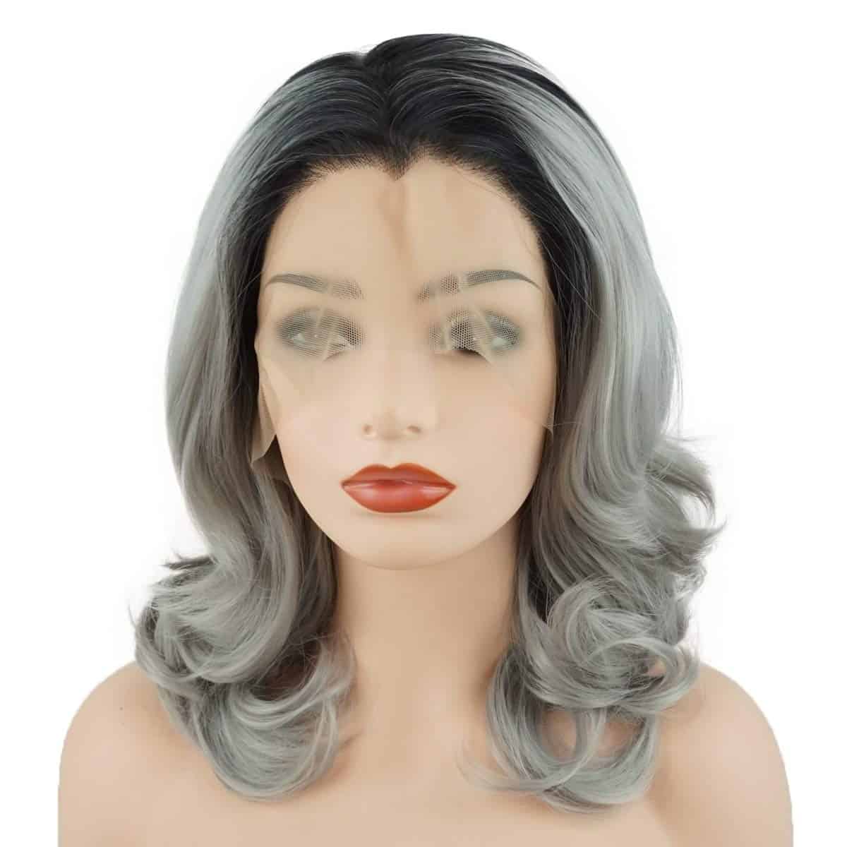 Pelucas de Encaje Sintético Meiyite Pelo Ondulado Largo - Imagen 4