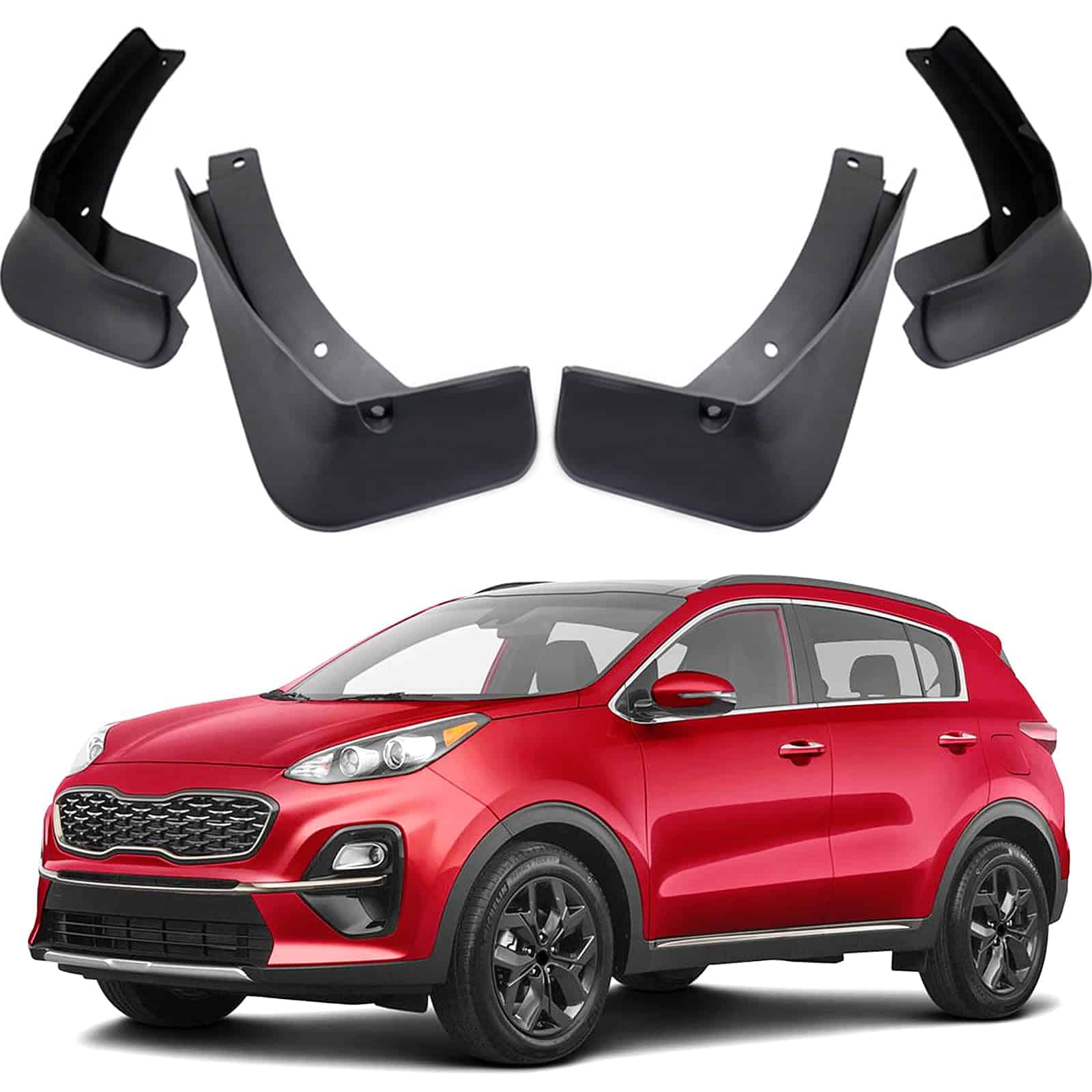 MOERTIFEI Protector de Salpicaduras de Barro -Negro