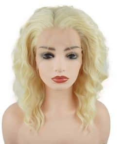 Pelucas Sintéticas Realistas de Pelo Rizado Corto de 14