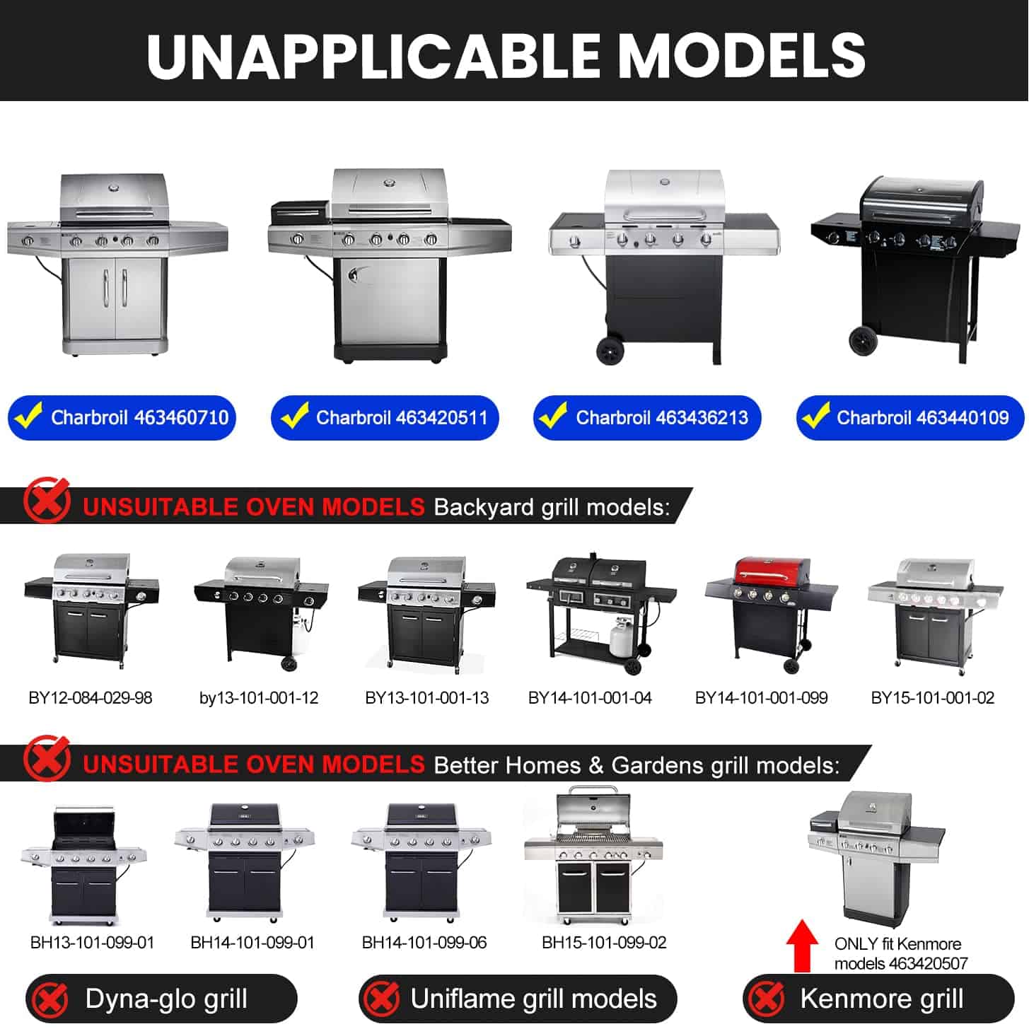 Rejillas para Parrilla GGC 16 7/8" de Reemplazo para - Imagen 4