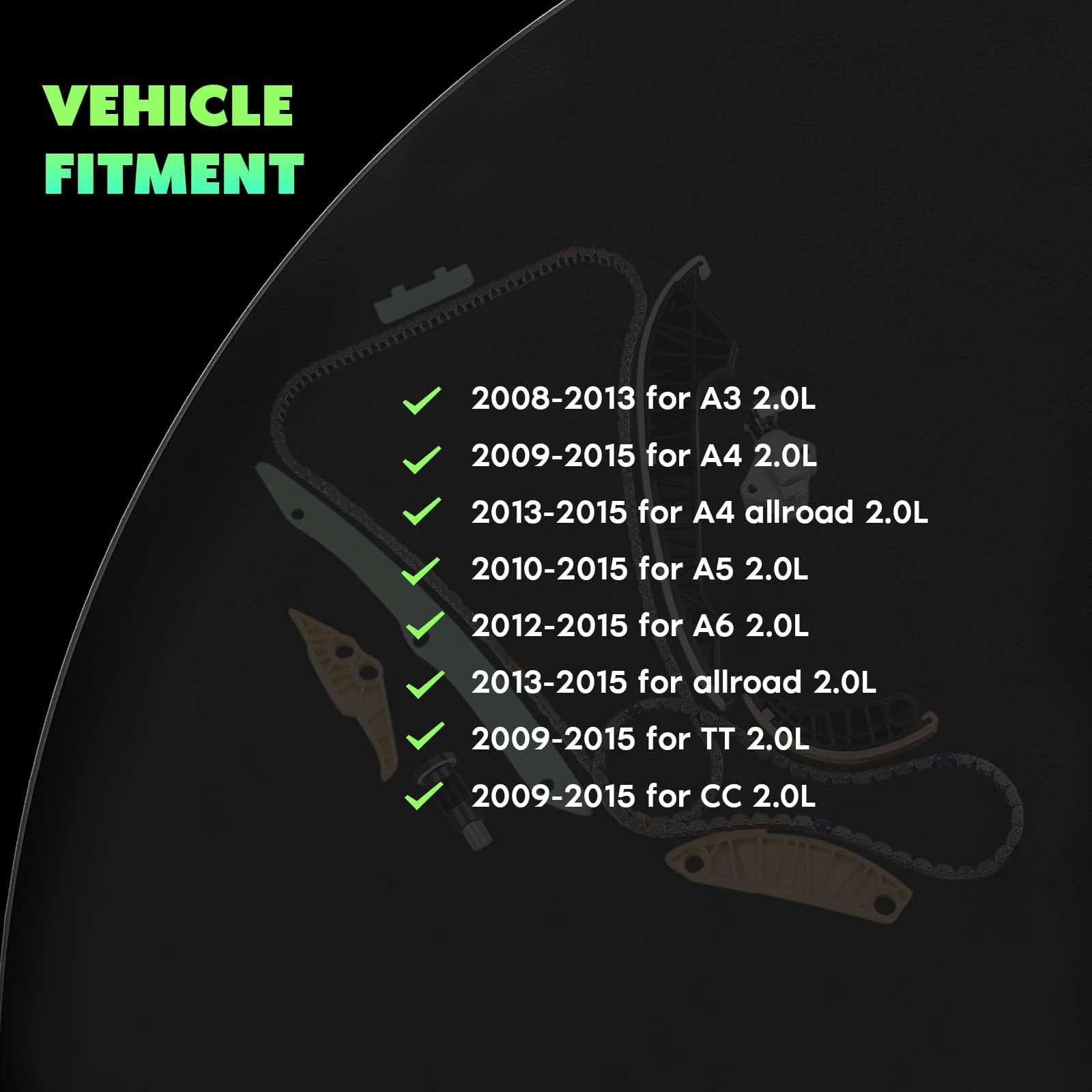 Kit de Cadena de Tiempo SCITOO adecuado para Audi A3 para - Imagen 4