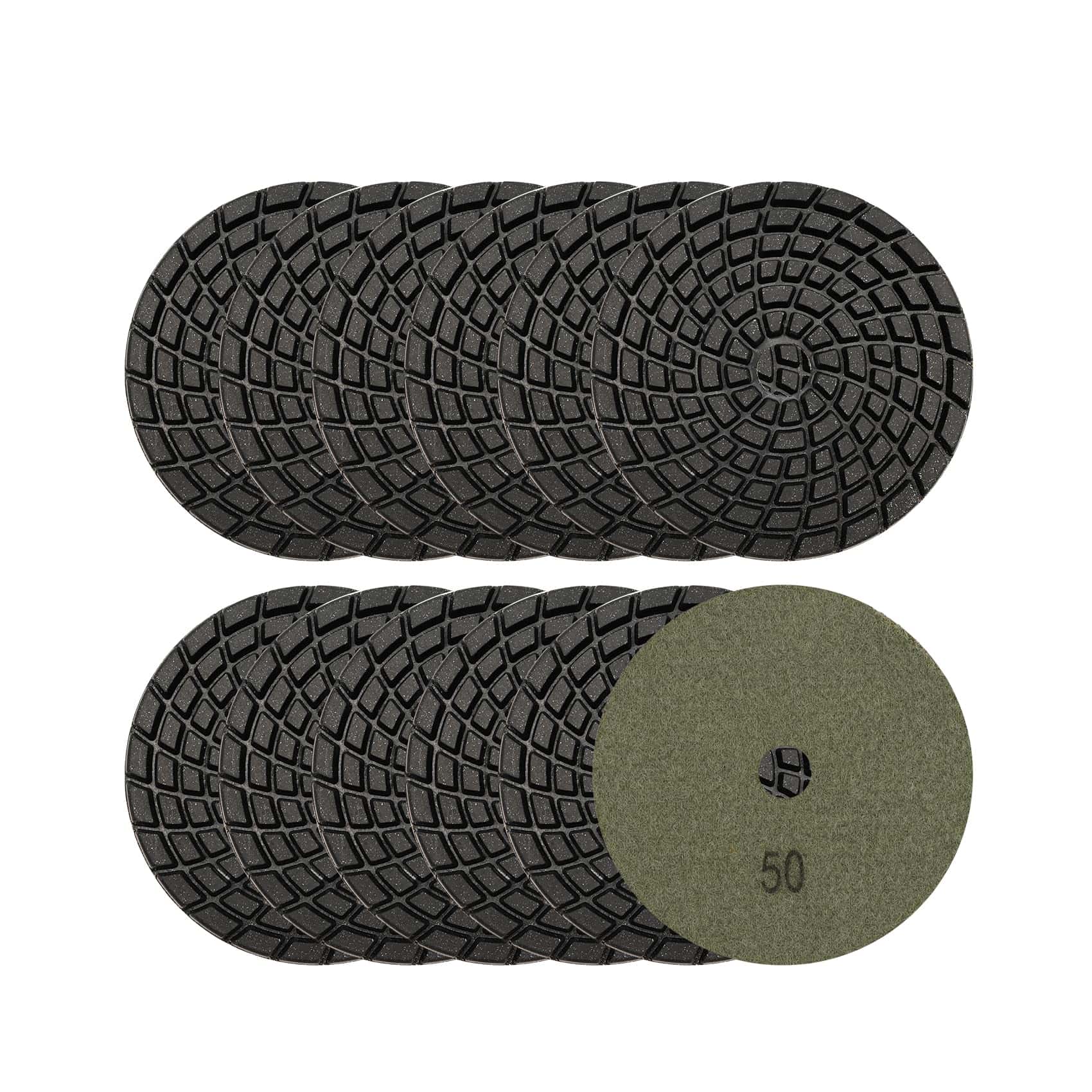 Juego de 12 discos diamantados de 4 pulgadas para pulir