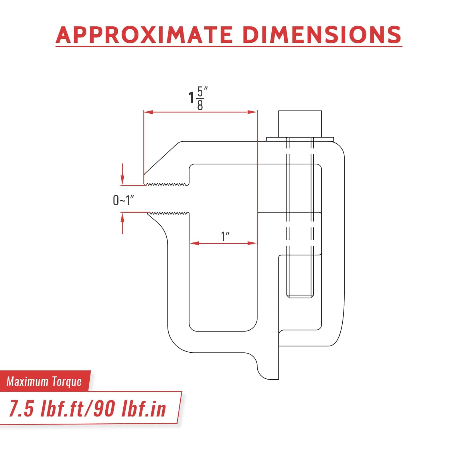 AA-Rack P-AC(4)-09 Set de 4 Abrazaderas de Aluminio para - Imagen 3