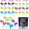 Paquete de 100 audífonos - Audífonos con cable a granel