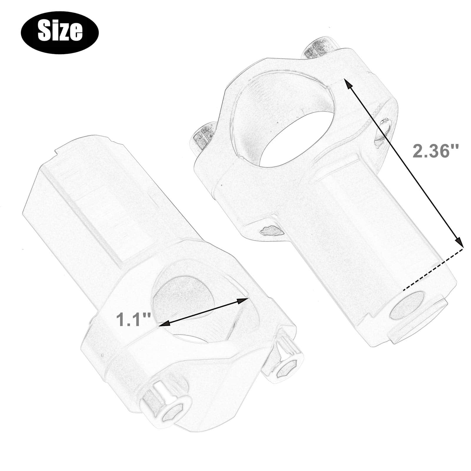 Elevadores de Manillar de 1/8" GIDIBII, Abrazaderas de - Imagen 3