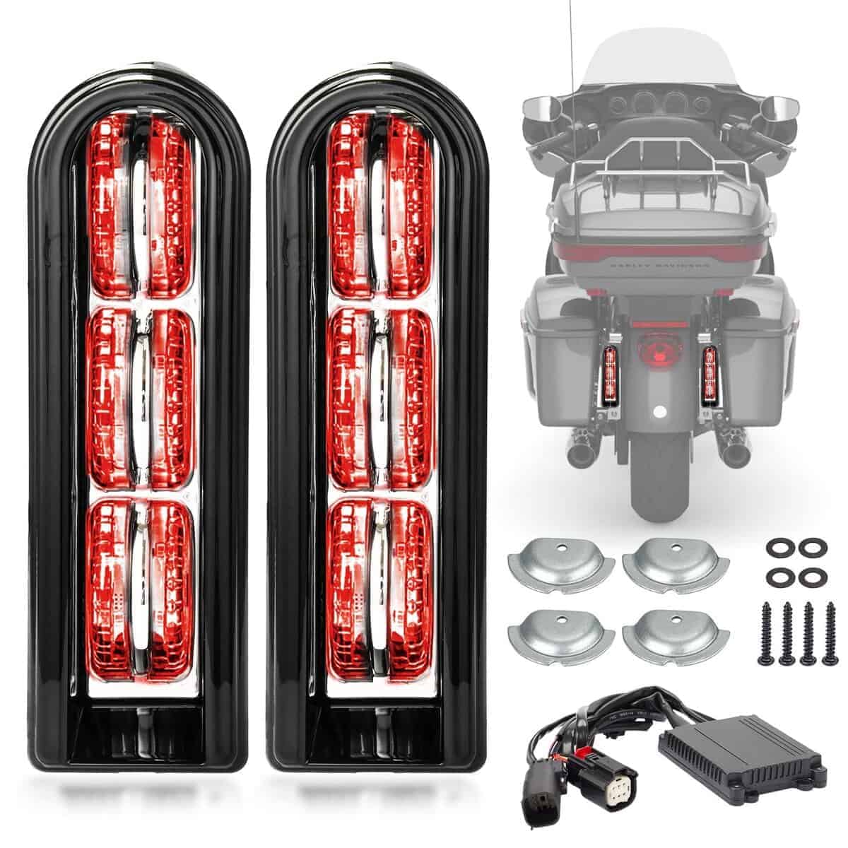 PSLER Luz de Acento LED para Saddlebag Trasero de