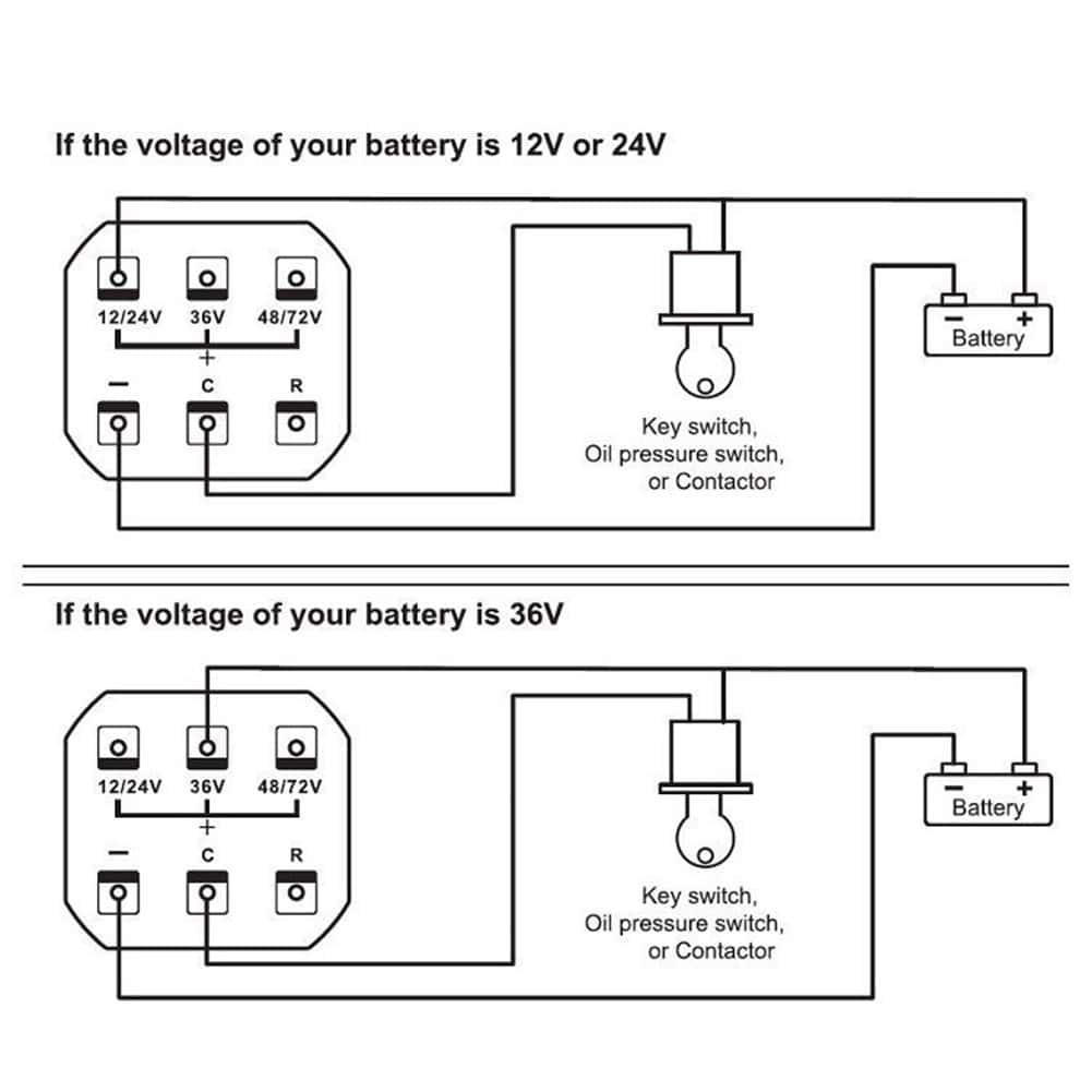 Medidor de batería para carro de 12V/24V/36V/48V/72V, - Imagen 5