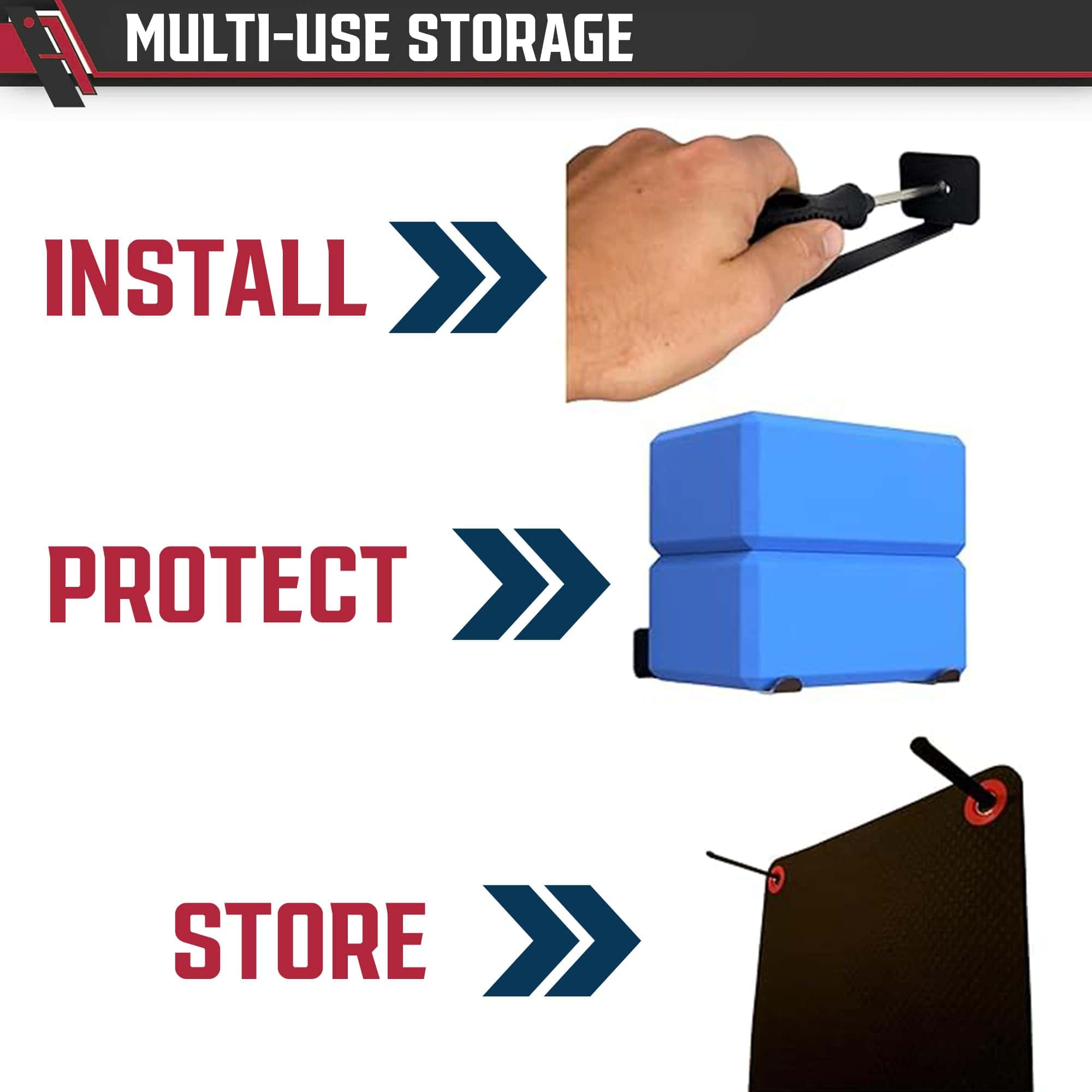 Soporte para Tapetes de Yoga IRON AMERICAN - Ganchos - Imagen 6