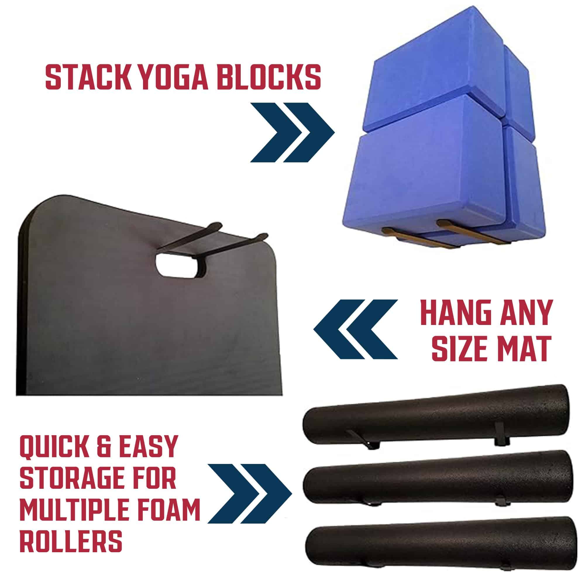 Soporte para Tapetes de Yoga IRON AMERICAN - Ganchos - Imagen 4