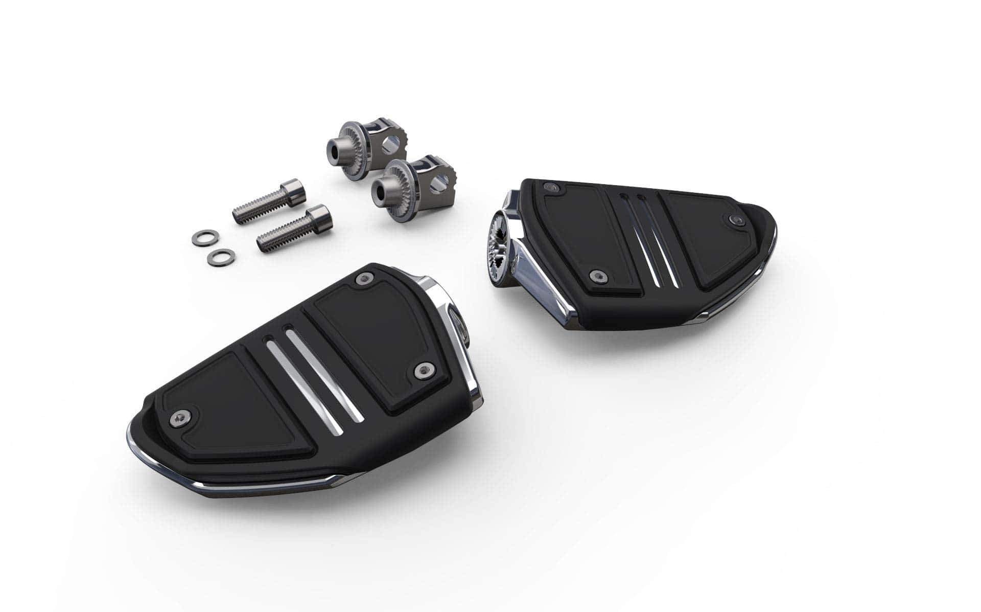 Reposapiés Gemelos con Adaptadores para H-D Macho Mount