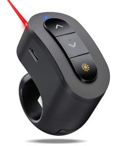 Presentador Inalámbrico de Anillo de Dedo Recargable para