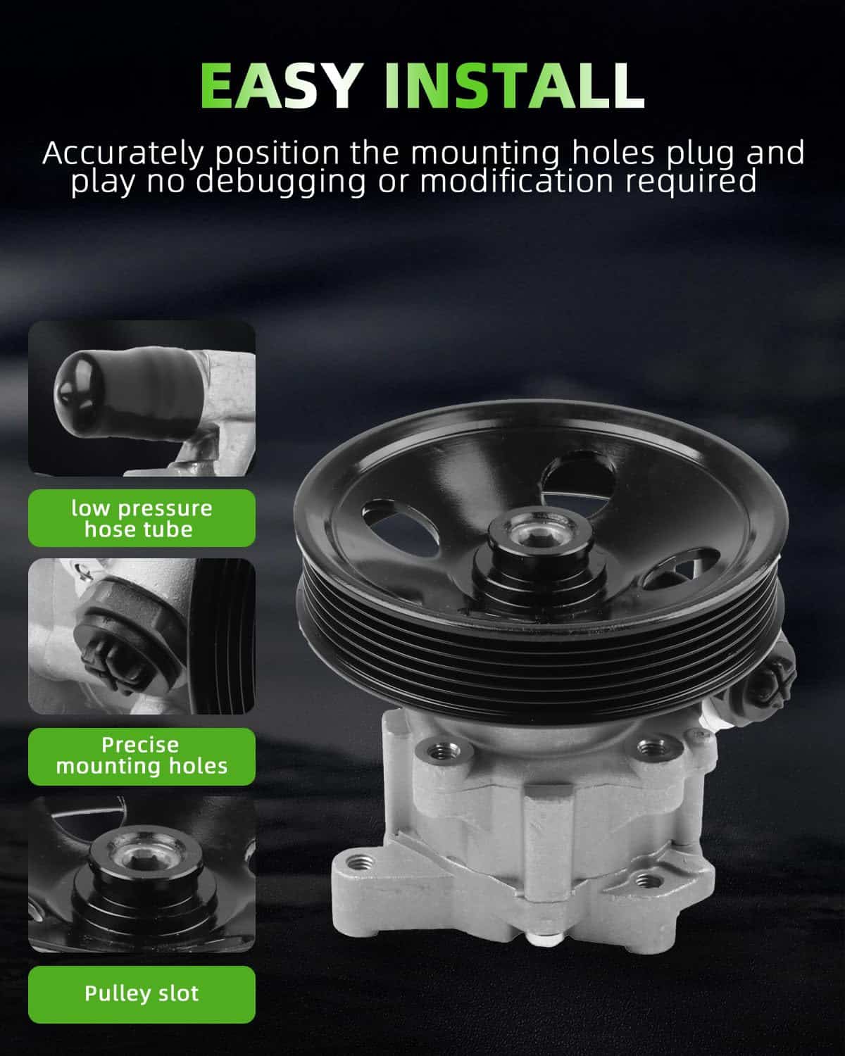 Bombas de Dirección Asistida SCITOO, con Polea, Compatible - Imagen 4