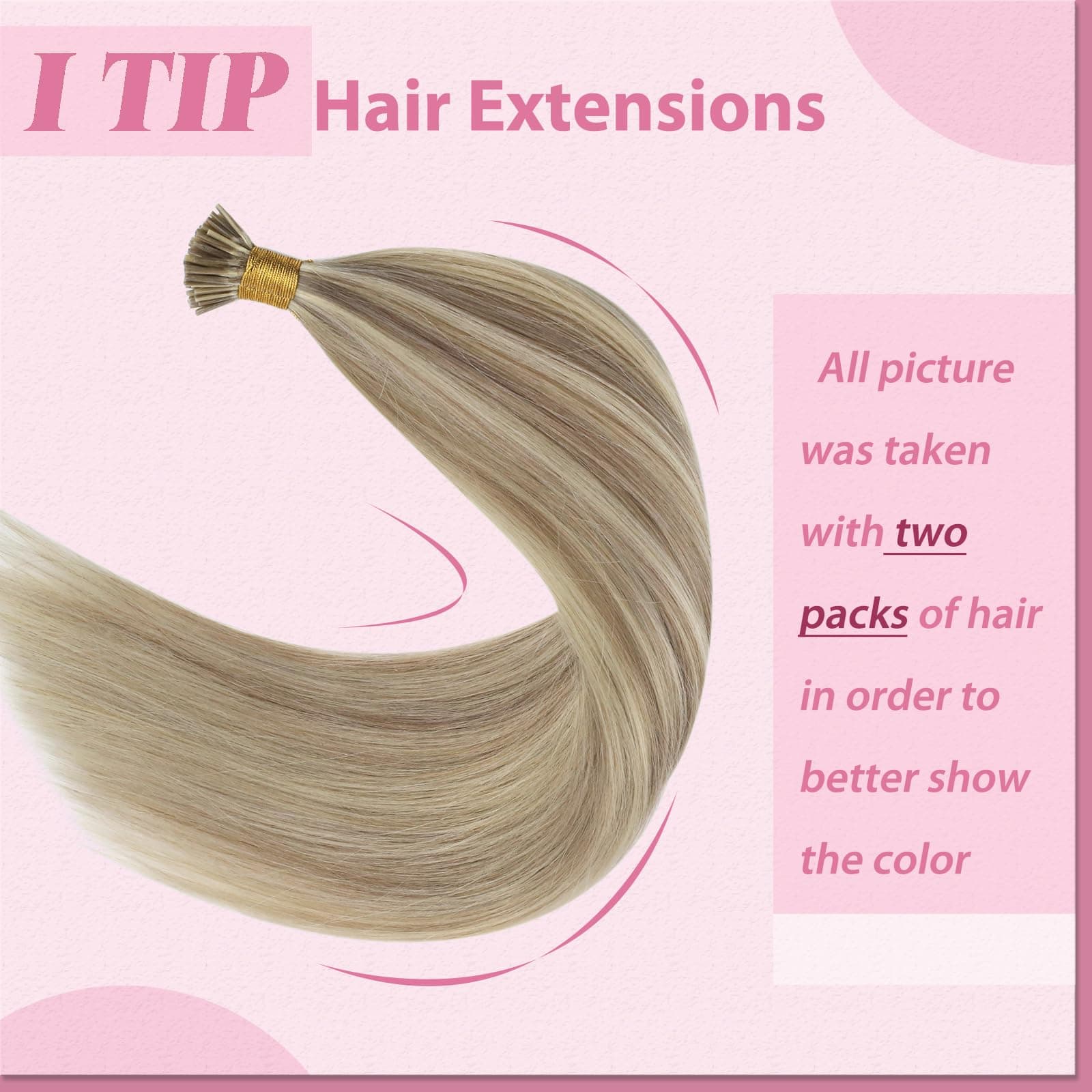 YoungSee Extensiones de Cabello Humano Itip Rubias - Imagen 3
