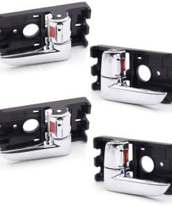 4Pcs Manija de la Puerta Interior Cromada Delantera Trasera
