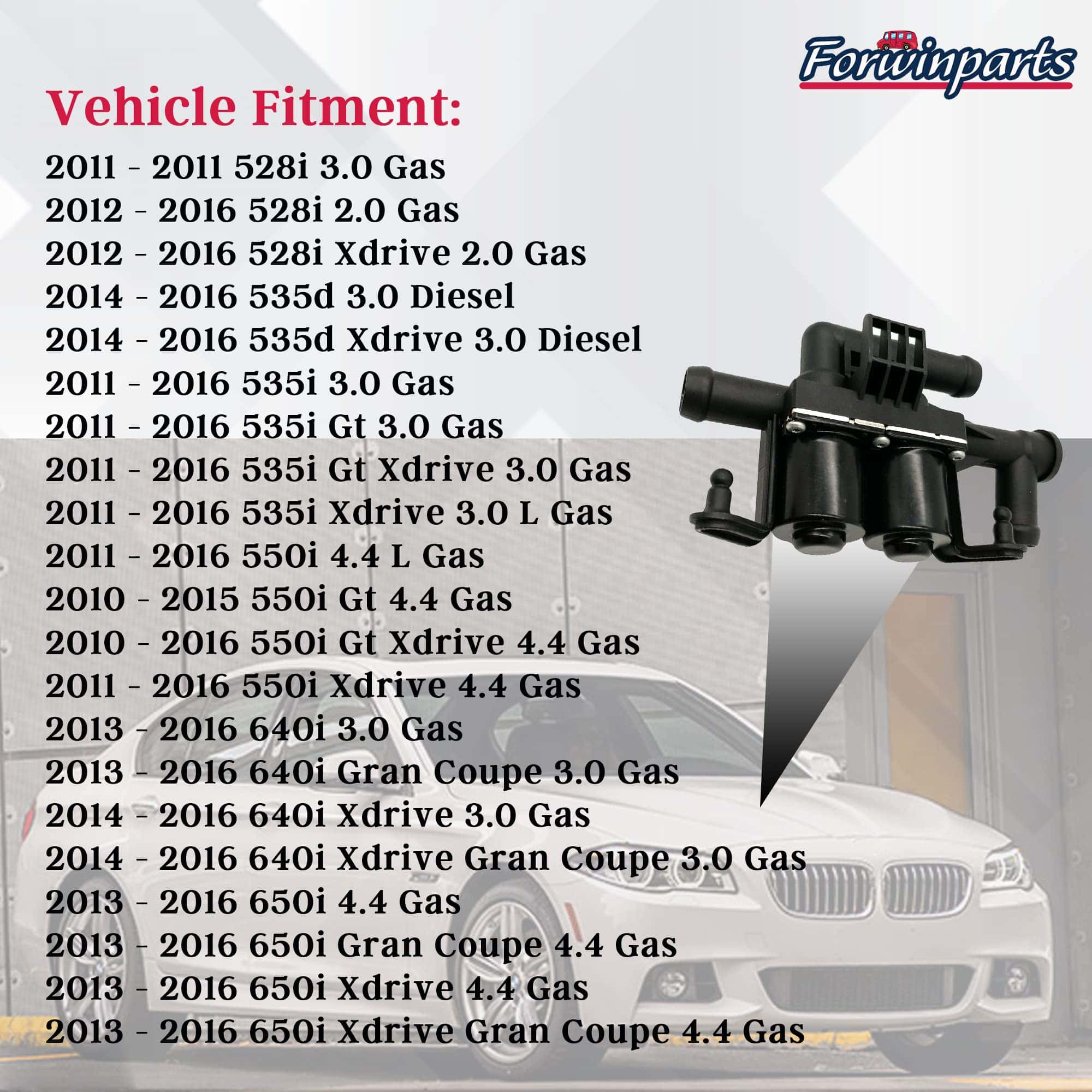 Válvula de control de calefacción Forwinparts para BMW F10 - Imagen 4