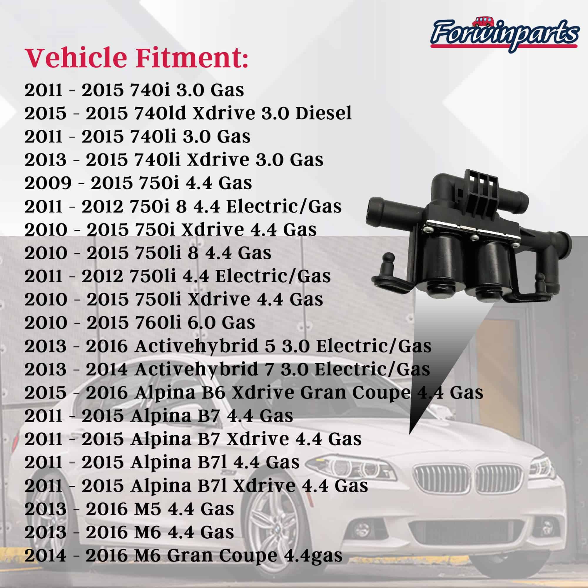 Válvula de control de calefacción Forwinparts para BMW F10 - Imagen 5