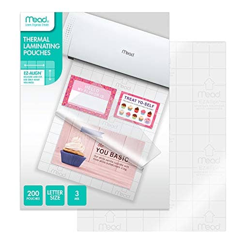 Mead Thermal Laminating Pouches, Lamination Sheets, Letter