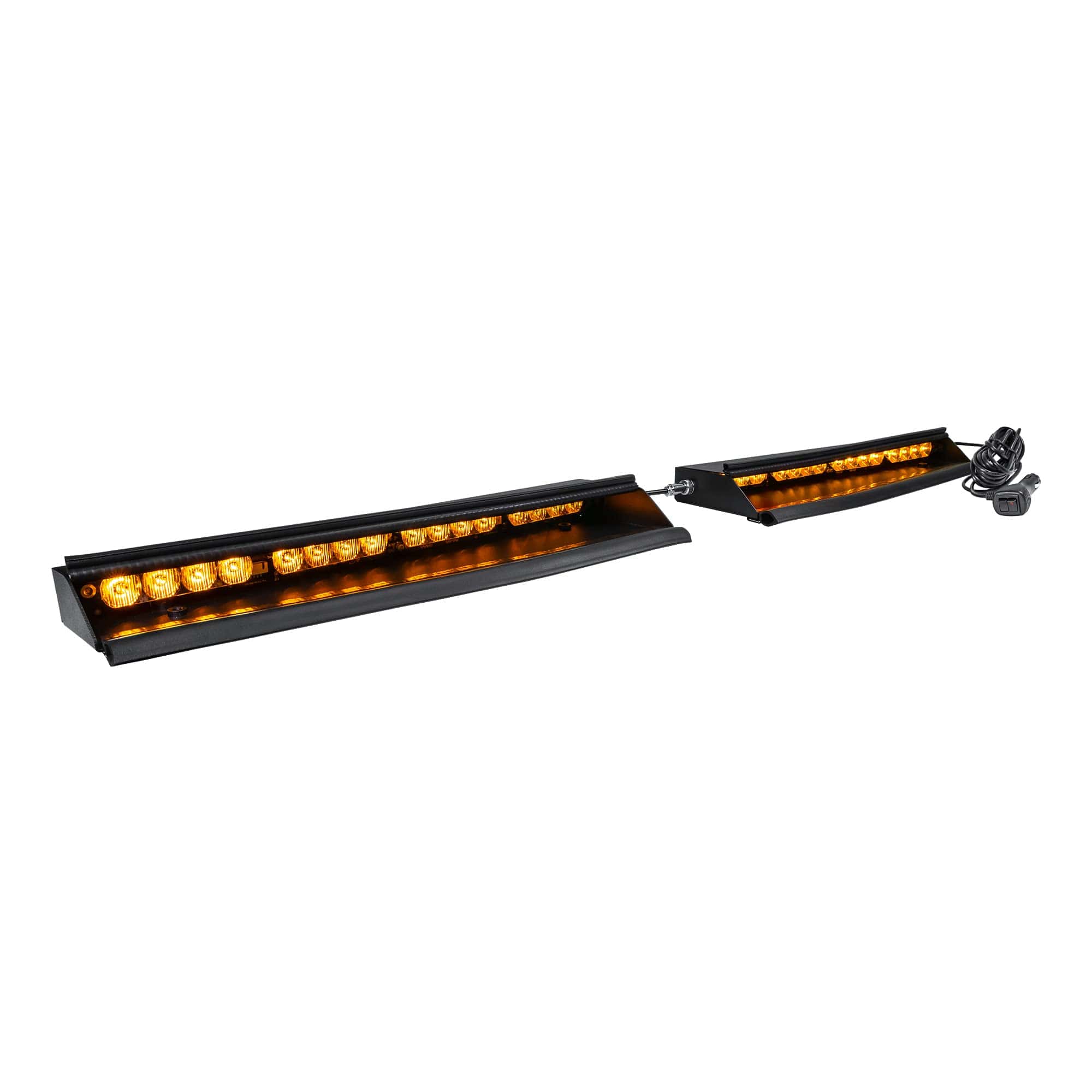Barra de luz estroboscópica LED solar AMBAR de 32W LAMPHUS