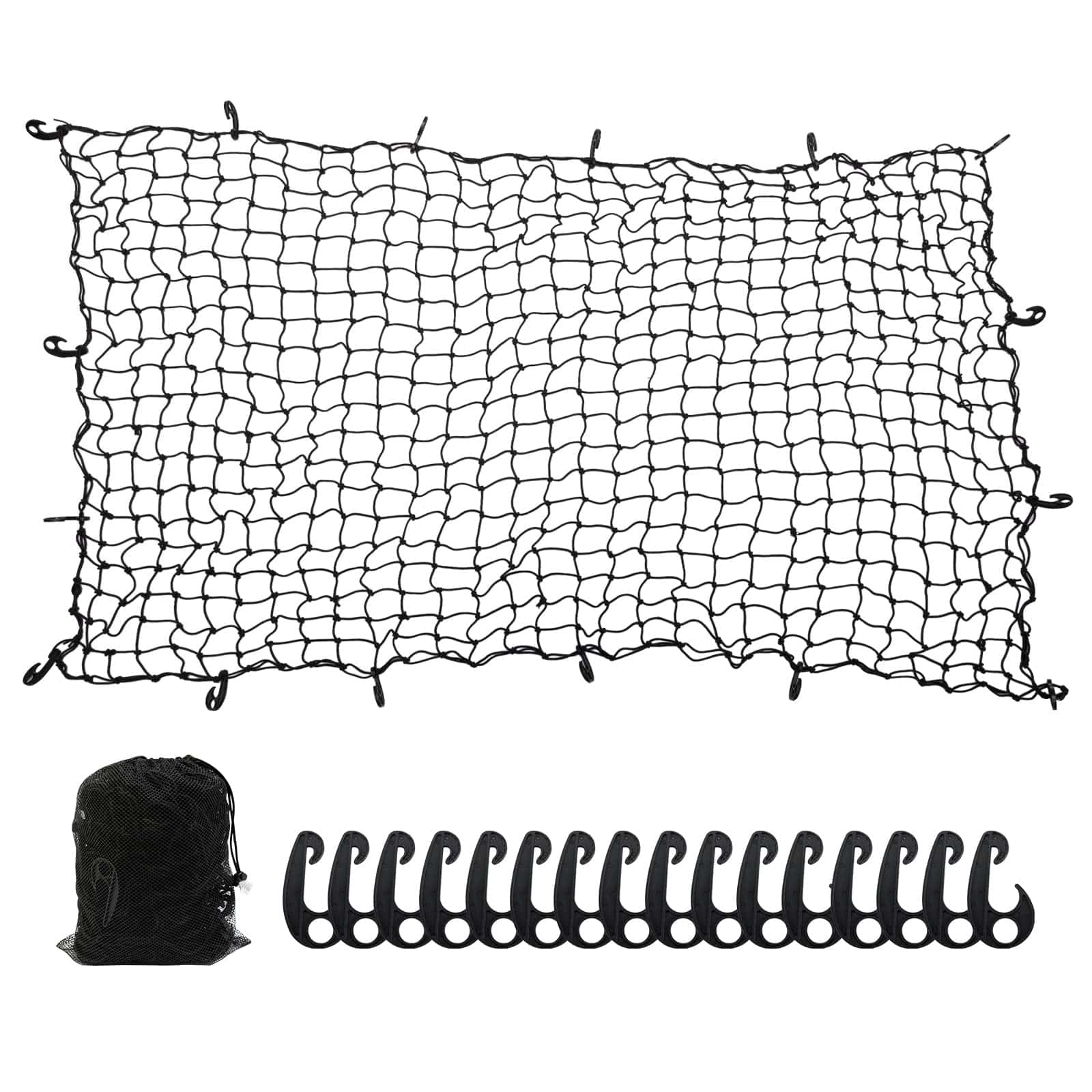 Red de carga de cuerda elástica resistente de 7' x 5' se