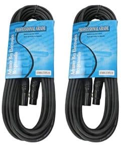 MCSPROAUDIO Paquete de 2 cables XLR de 3 pines macho a