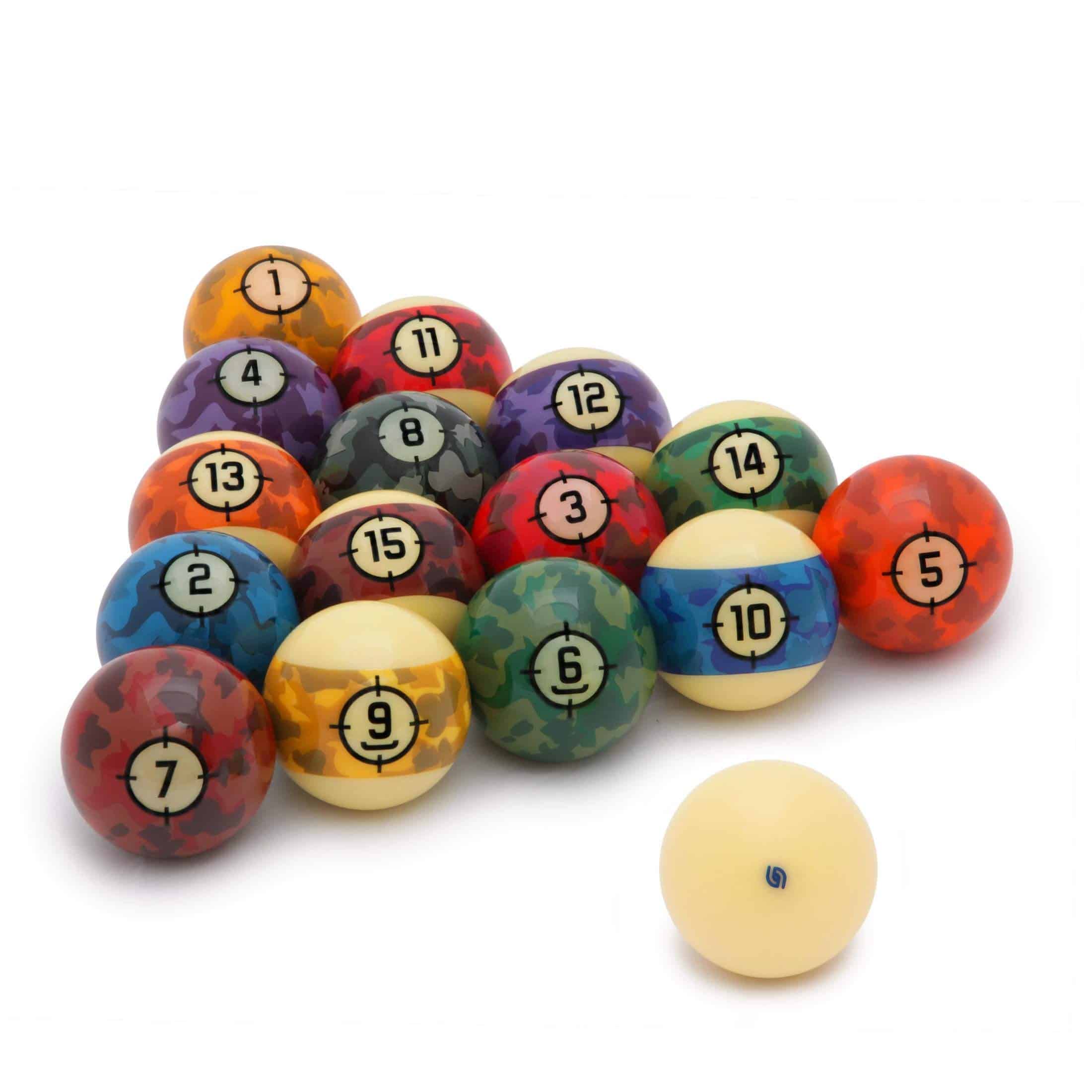 Juego de bolas de billar Aramith Camouflage 2 1/4" - Imagen 4