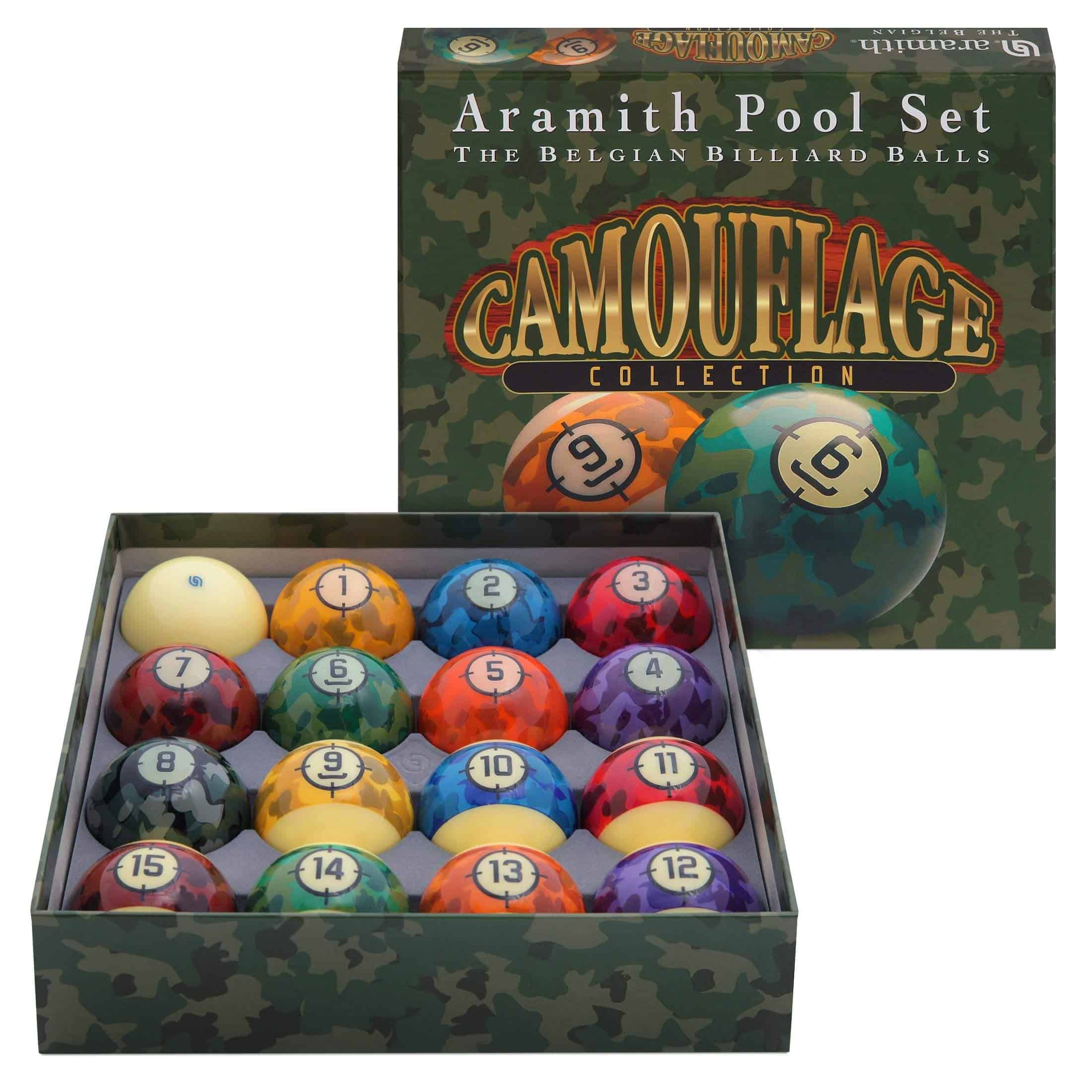 Juego de bolas de billar Aramith Camouflage 2 1/4" - Imagen 3
