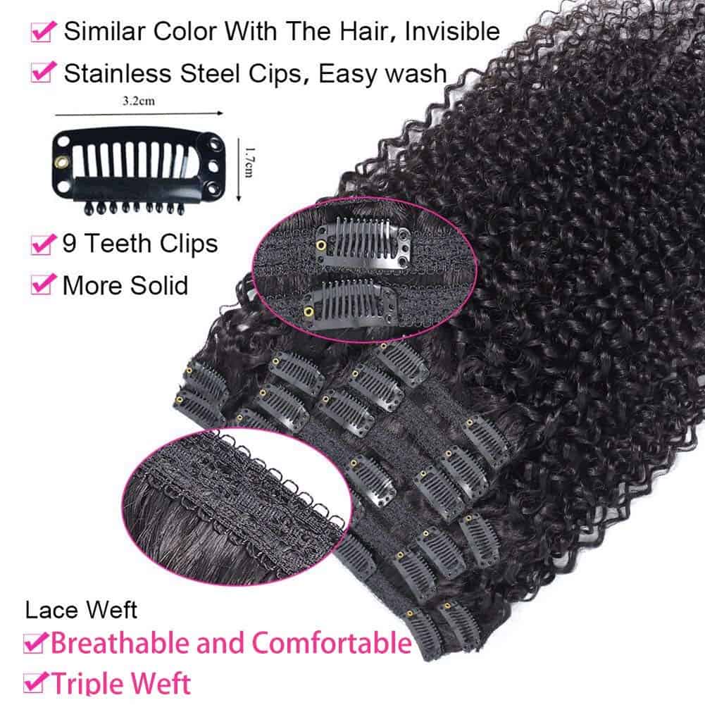 Extensiones de Cabello Rizado Kinky Curly de 12 Pulgadas - Imagen 4