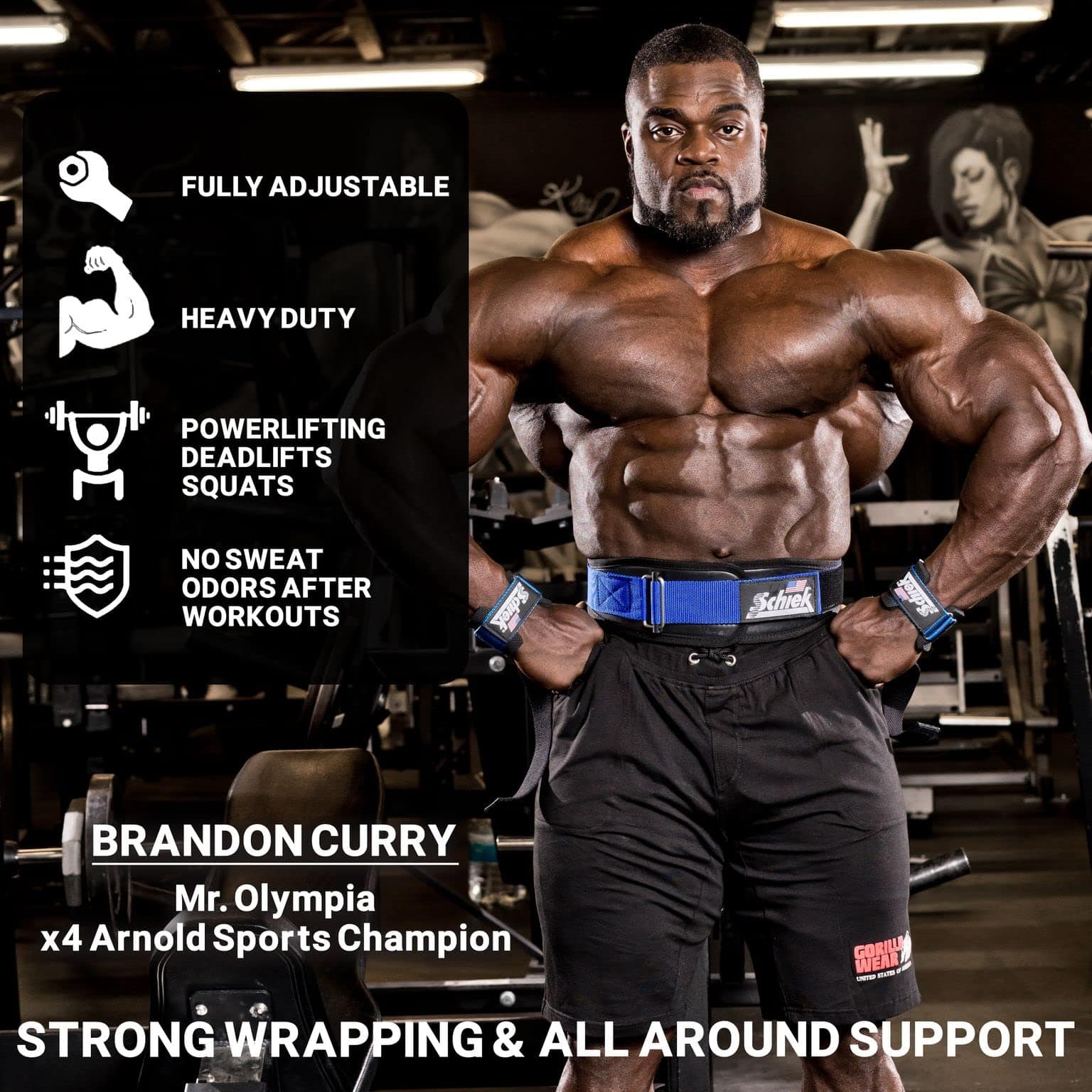 Cinturón de Levantamiento de Potencia Schiek -Azul - Imagen 7