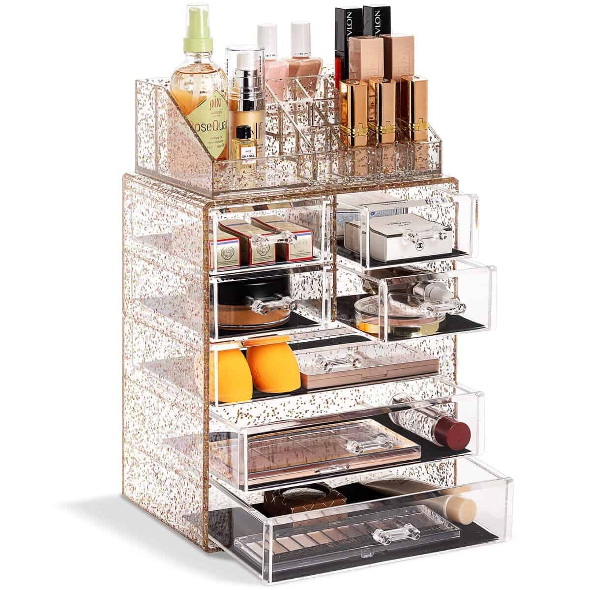 Organizador de Maquillaje y Joyas -Glitter