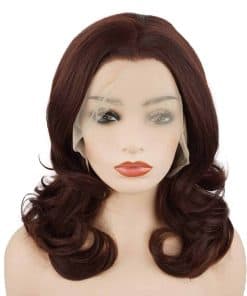 Pelucas Sintéticas de Encaje Frontal Meiyite Ondulado a la