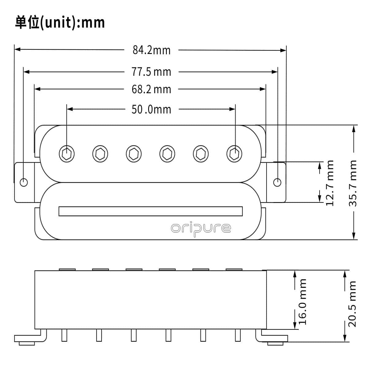 Pastillas de guitarra Oripure Alnico 2 Humbucker para - Imagen 5