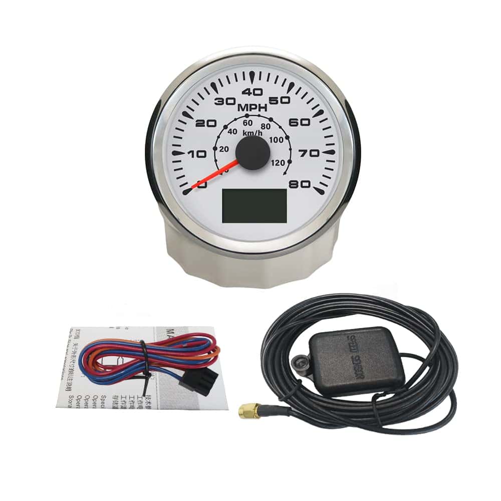 ELING 3 3/8" Velocímetro Odómetro de GPS Marino Auto - Imagen 6