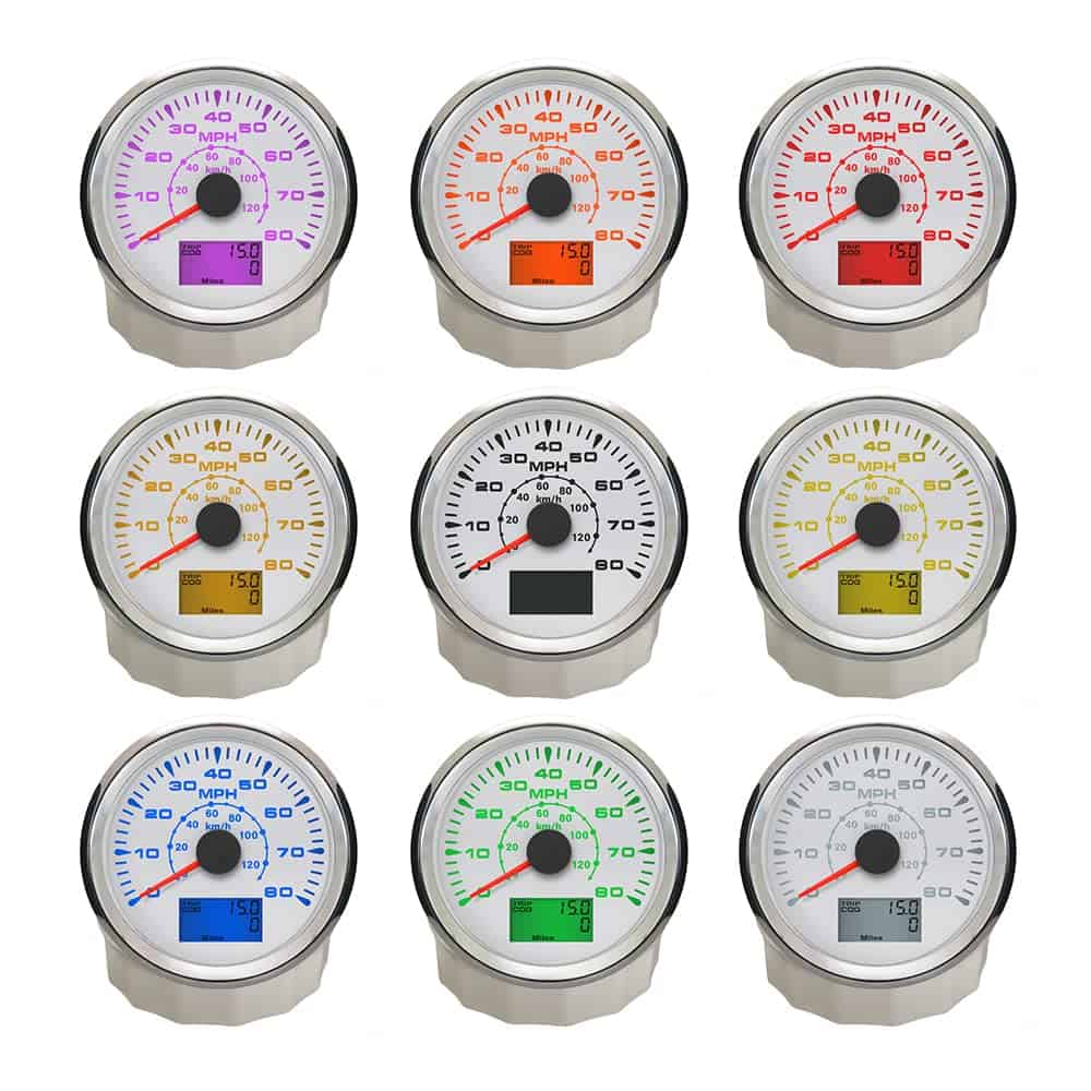 ELING 3 3/8" Velocímetro Odómetro de GPS Marino Auto