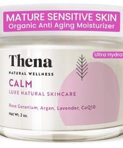 Crema hidratante facial orgánica THENA CALM, cuidado de la