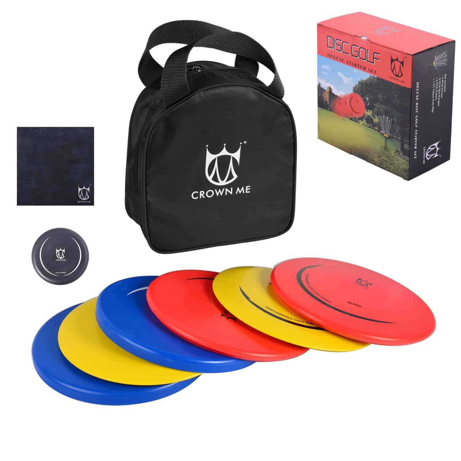 Set de Disc Golf CROWN ME con 6 Discos y Bolsa de
