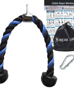 Cuerda de tríceps azul Break Limitz con poster | 27" Cuerda