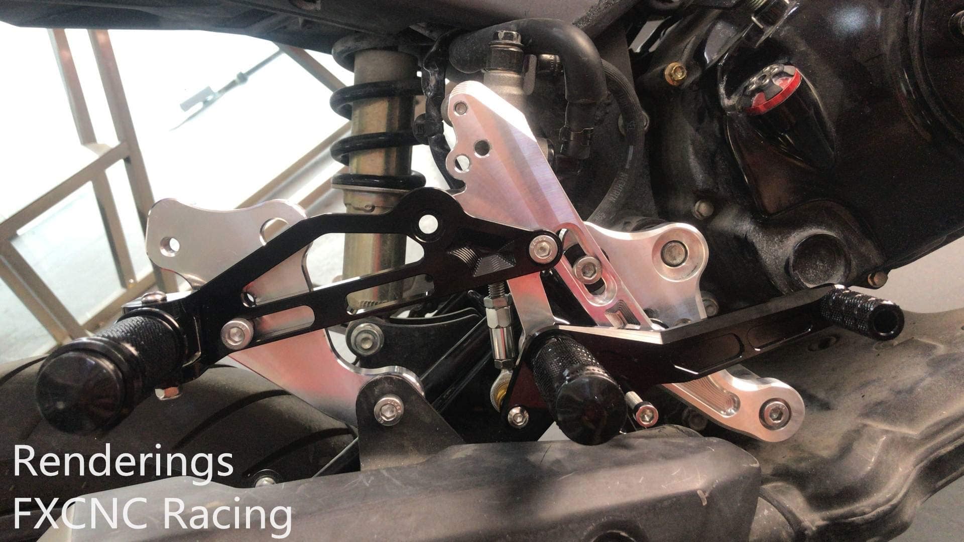 FXCNC CNC Billet Motorcycle Adjustable Rearsets Foot Pegs - Imagen 5