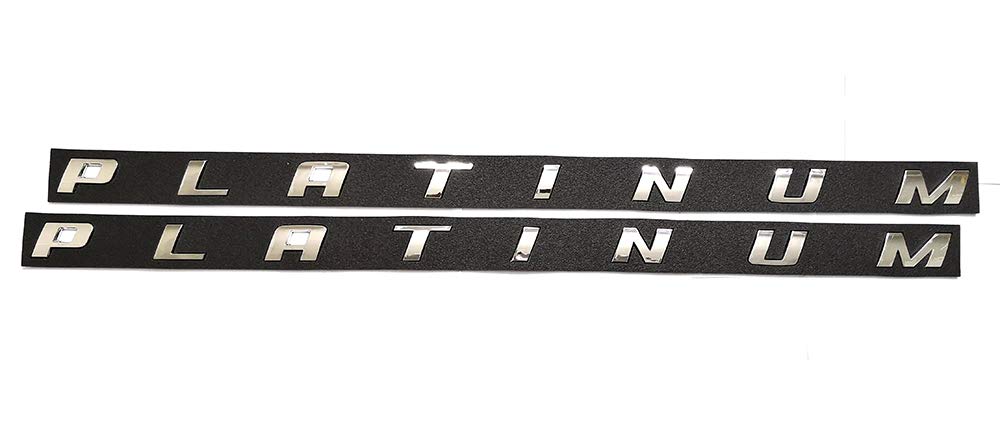 2 Pcs Emblemas Laterales Plateados Cromados Platinados 3D - Imagen 6