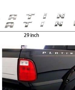 2 Pcs Emblemas Laterales Plateados Cromados Platinados 3D