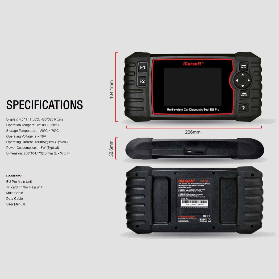 Herramienta de diagnóstico OBD II iCarsoft EU Pro - Imagen 7