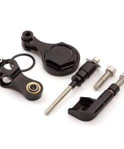 Soporte amortiguador de dirección de aluminio CNC para