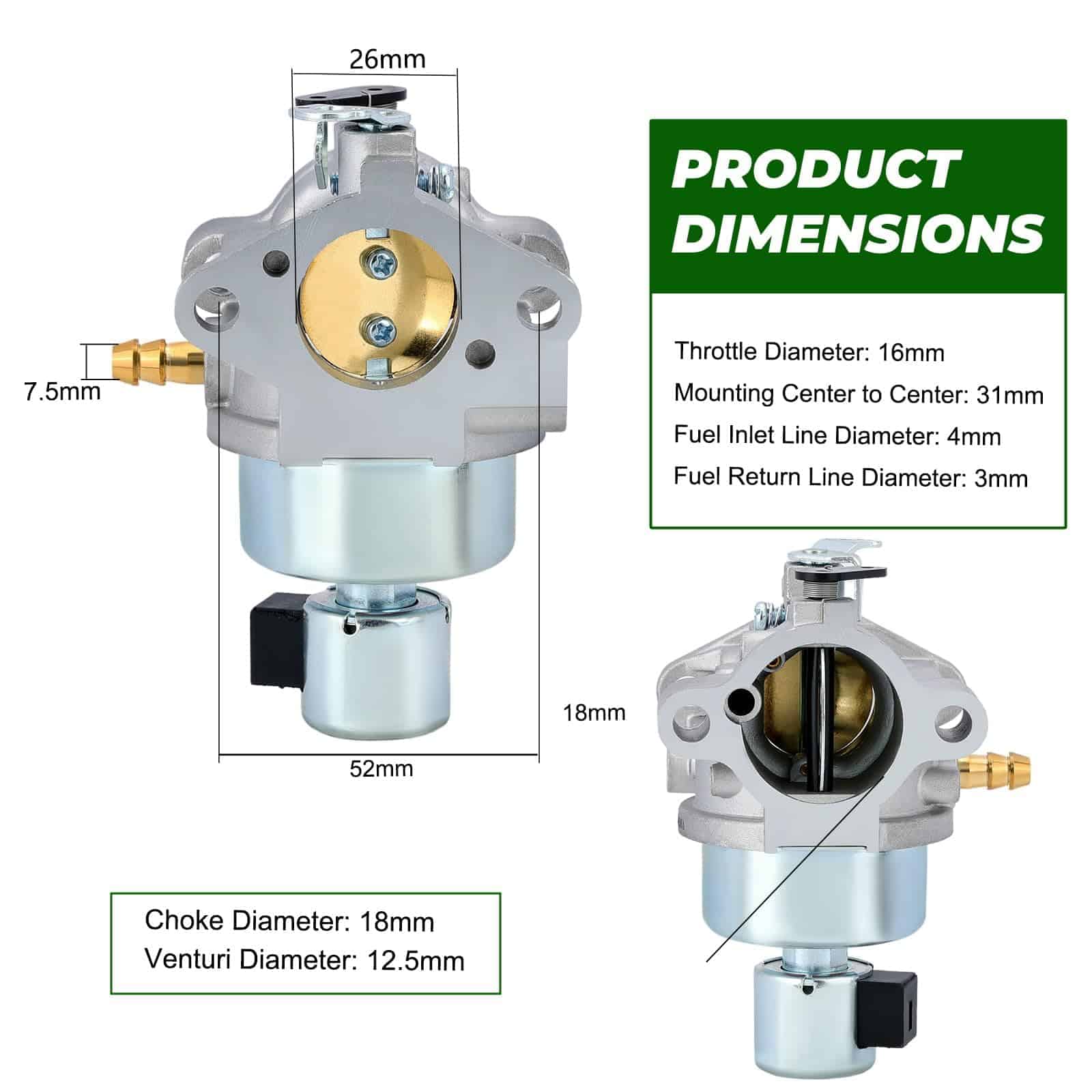 Carburador Dalom LT1040 LT1045 para MTD Cub Cadet LT1040 - Imagen 7