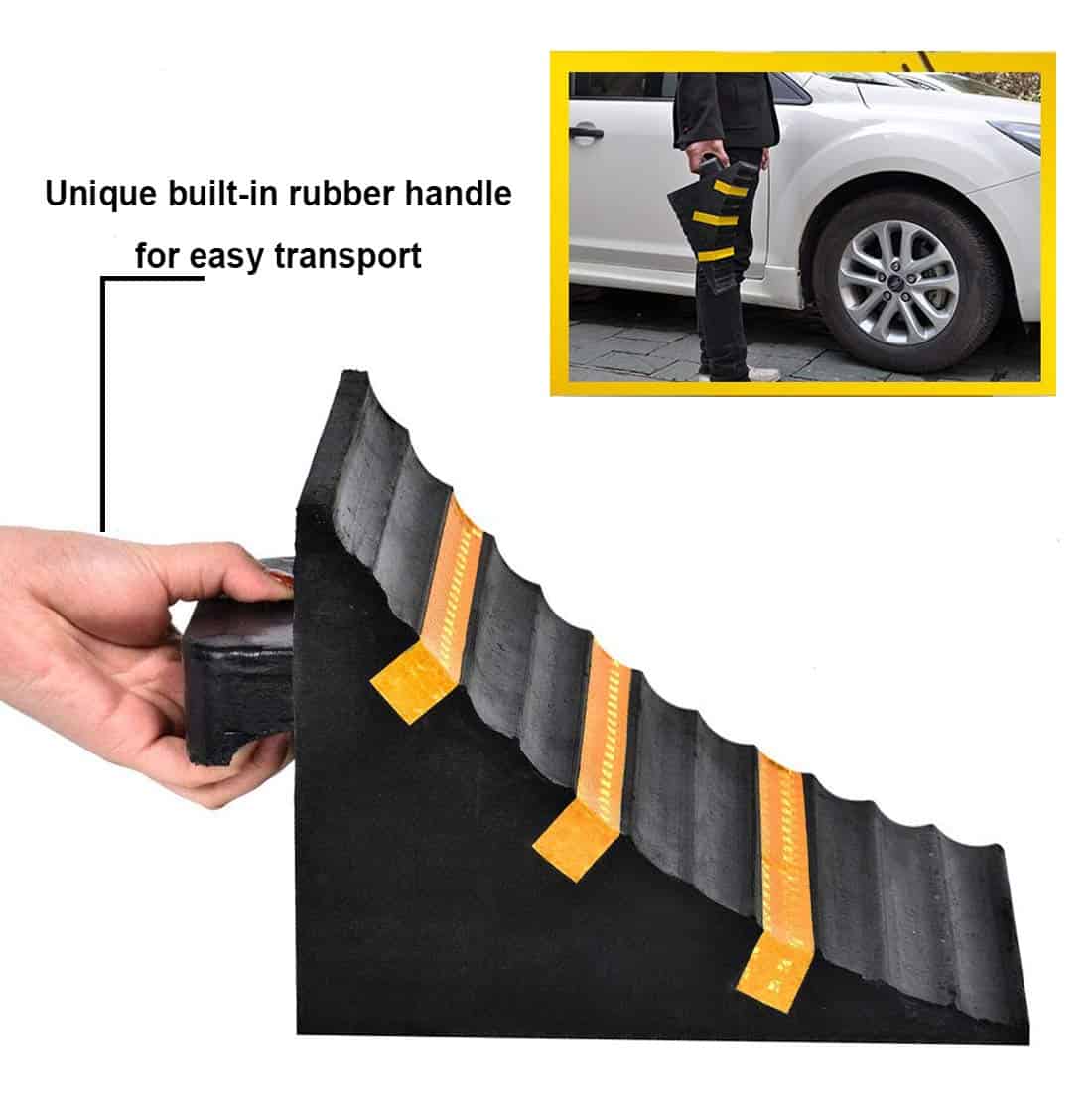 RELIANCER 2 Pack Wheel Chocks Heavy Duty Extra Large - Imagen 6