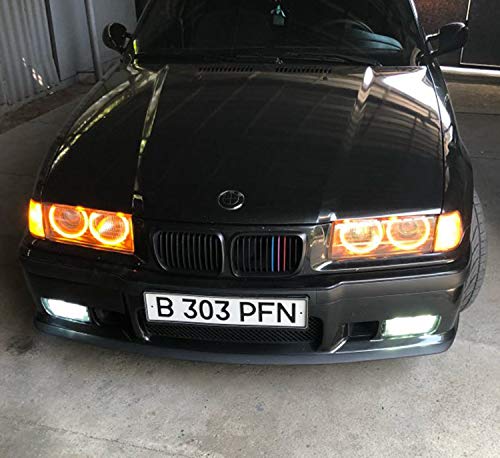 Anillos de halo de colores duales blanco/ámbar para BMW E36 - Imagen 10