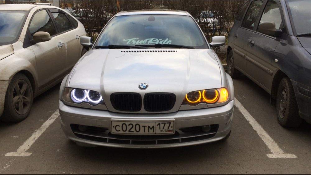 Anillos de halo de colores duales blanco/ámbar para BMW E36 - Imagen 8