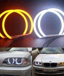 Anillos de halo de colores duales blanco/ámbar para BMW E36
