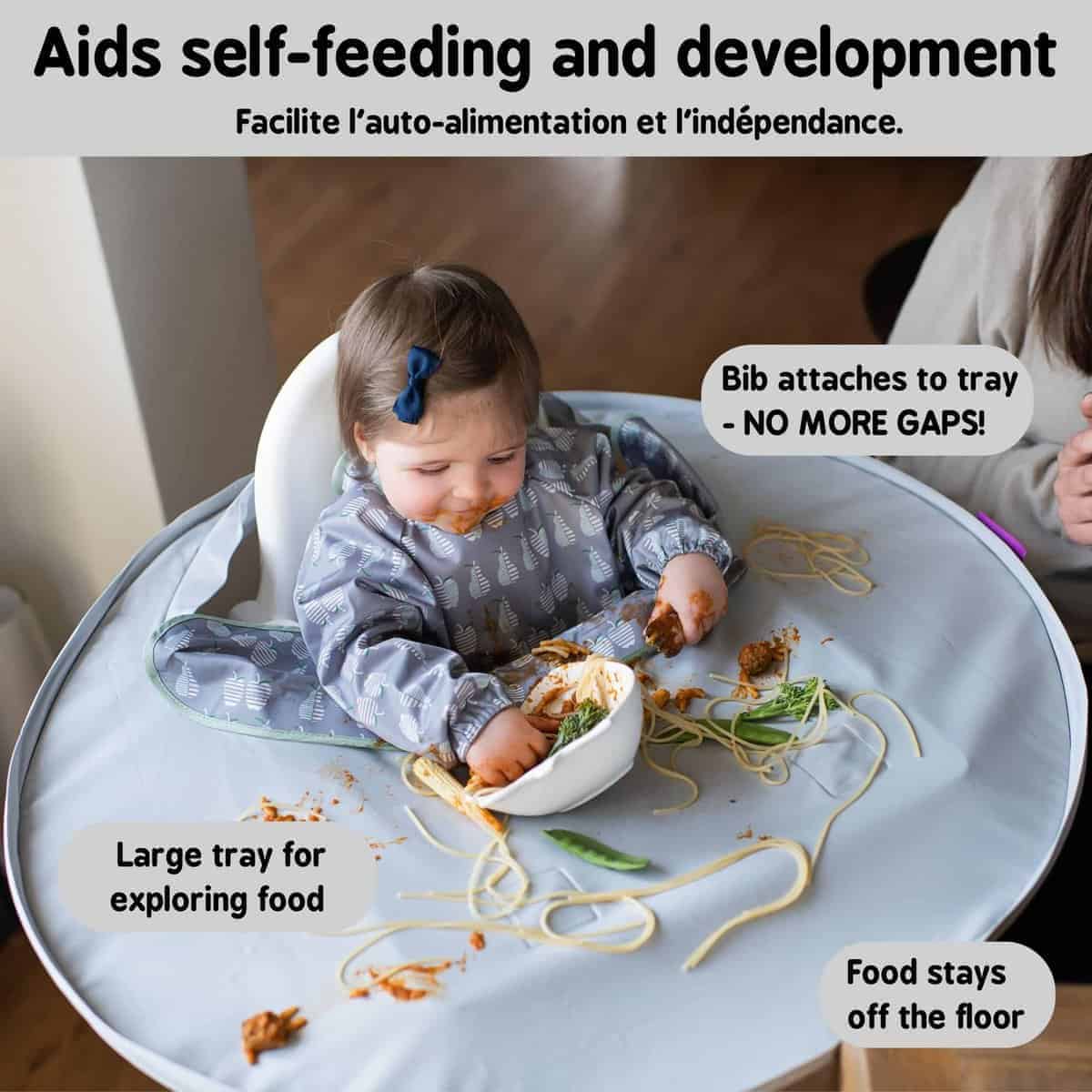 Kit de Babero y Bandeja Tidy Tot - Babero a Prueba de - Imagen 4