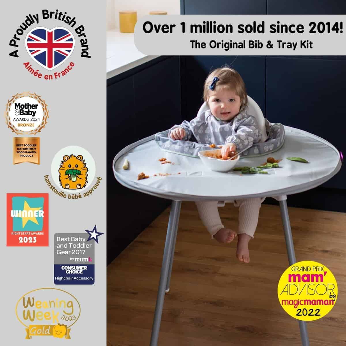 Kit de Babero y Bandeja Tidy Tot - Babero a Prueba de - Imagen 3